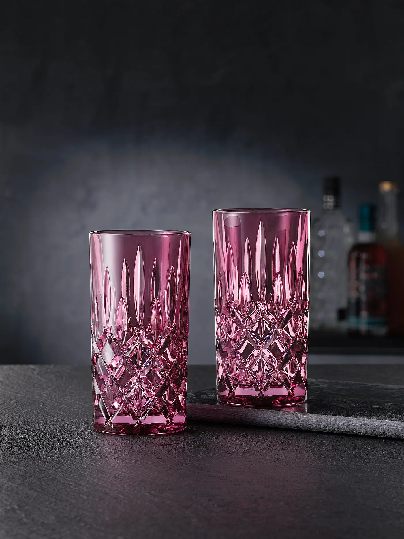 NACHTMANN | Longdrink Glas 2-er Set 395ml VINTAGE COLOUR NOBLESSE Smoke | beere
